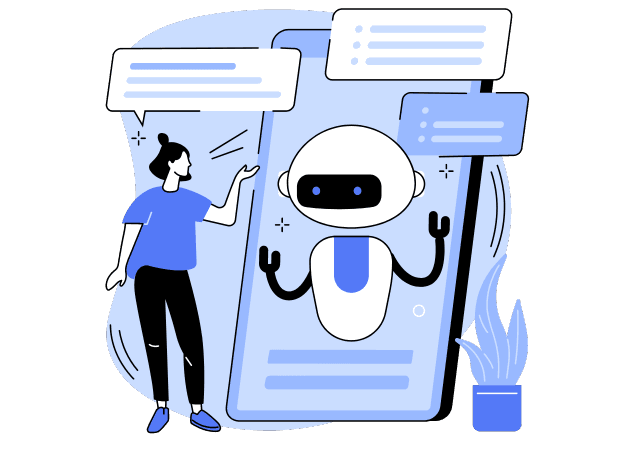Un chatbot IA disponible 24/7 pour répondre aux visiteurs d'un site