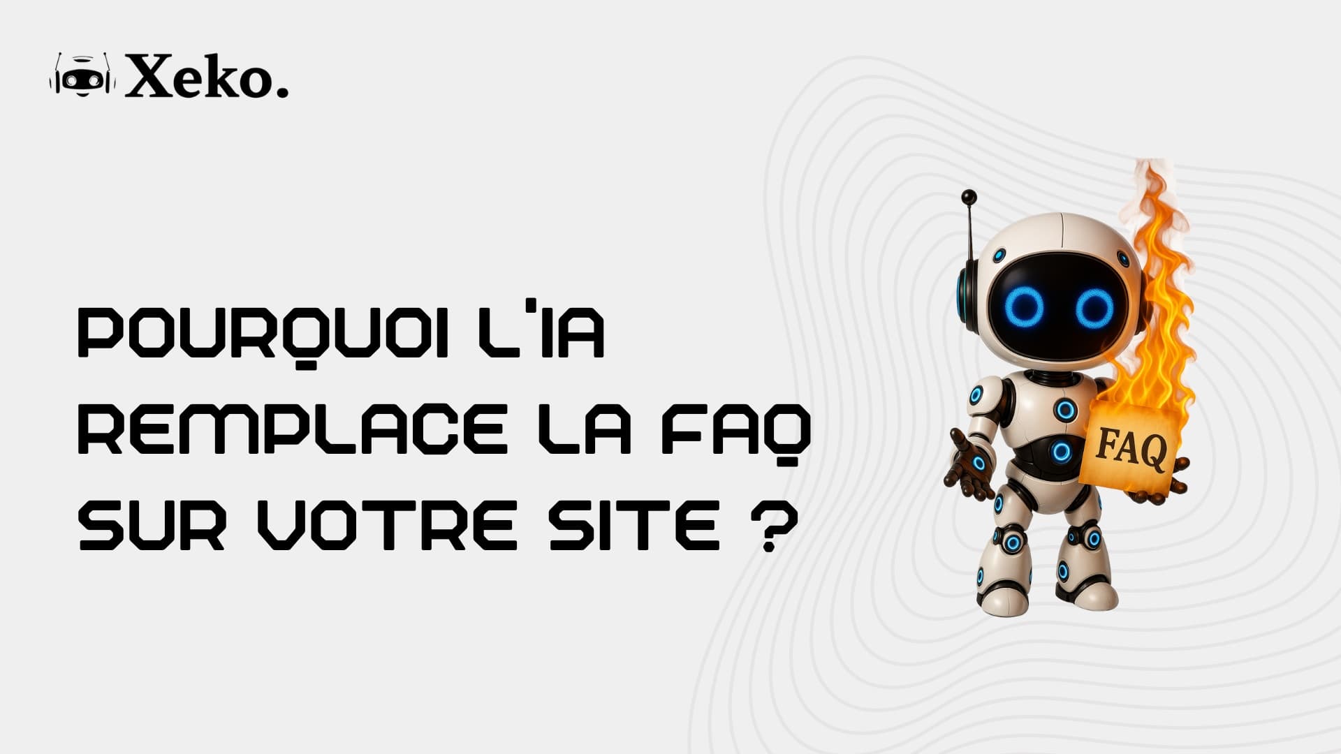 Chatbot IA qui remplace la FAQ traditionnelle sur un site web professionnel